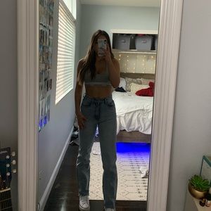 Pretty Little Thing Light Wash High Waisted Jeans